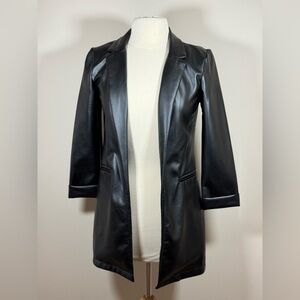 Dressed in LALA black vegan leather blazer size small